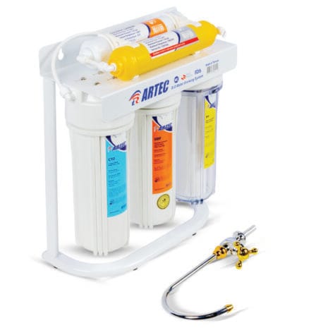 تصفية المياه من الكلور و الشوائب مصفى مياه 5 مراحل للمطابخ