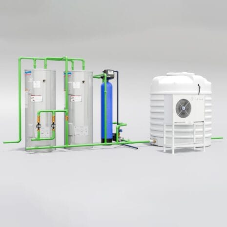 Central water heaters 2 80 galons نظام السخانات المركزية